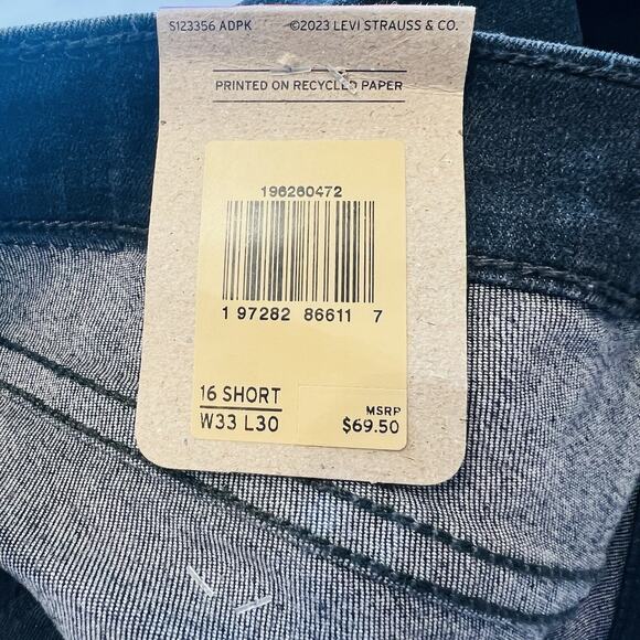 LEVI'S Women's Black 311 Shaping Skinny Jeans Size 16 short 33Wx30L NWT (A0127) - Picture 8 of 8